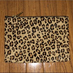 J.Crew leopard pouch